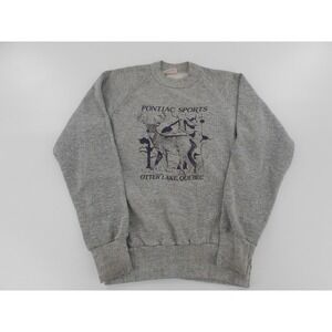 Penmans Sweatshirt Graphic Deer Pontiac Sports Otter Lake 80s Vintage XS Gray